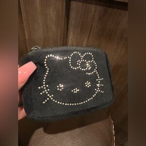 Hello kitty black bedazzled mini pouch brand new